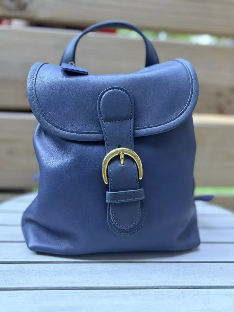 plant/605. Vintage Coach Bantom bag in *rare* Chambray-0
