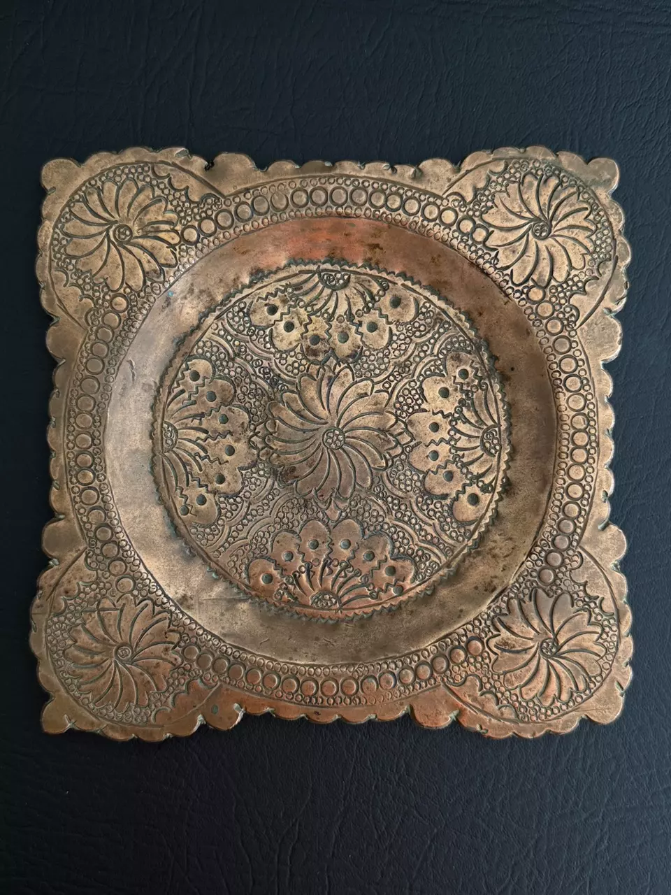 plant/Copper Plate Saucer Drip Pan-0