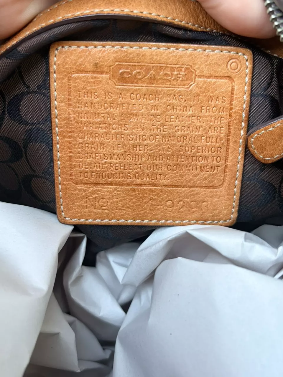plant/612. Vintage Coach Ergo hobo #9293-2