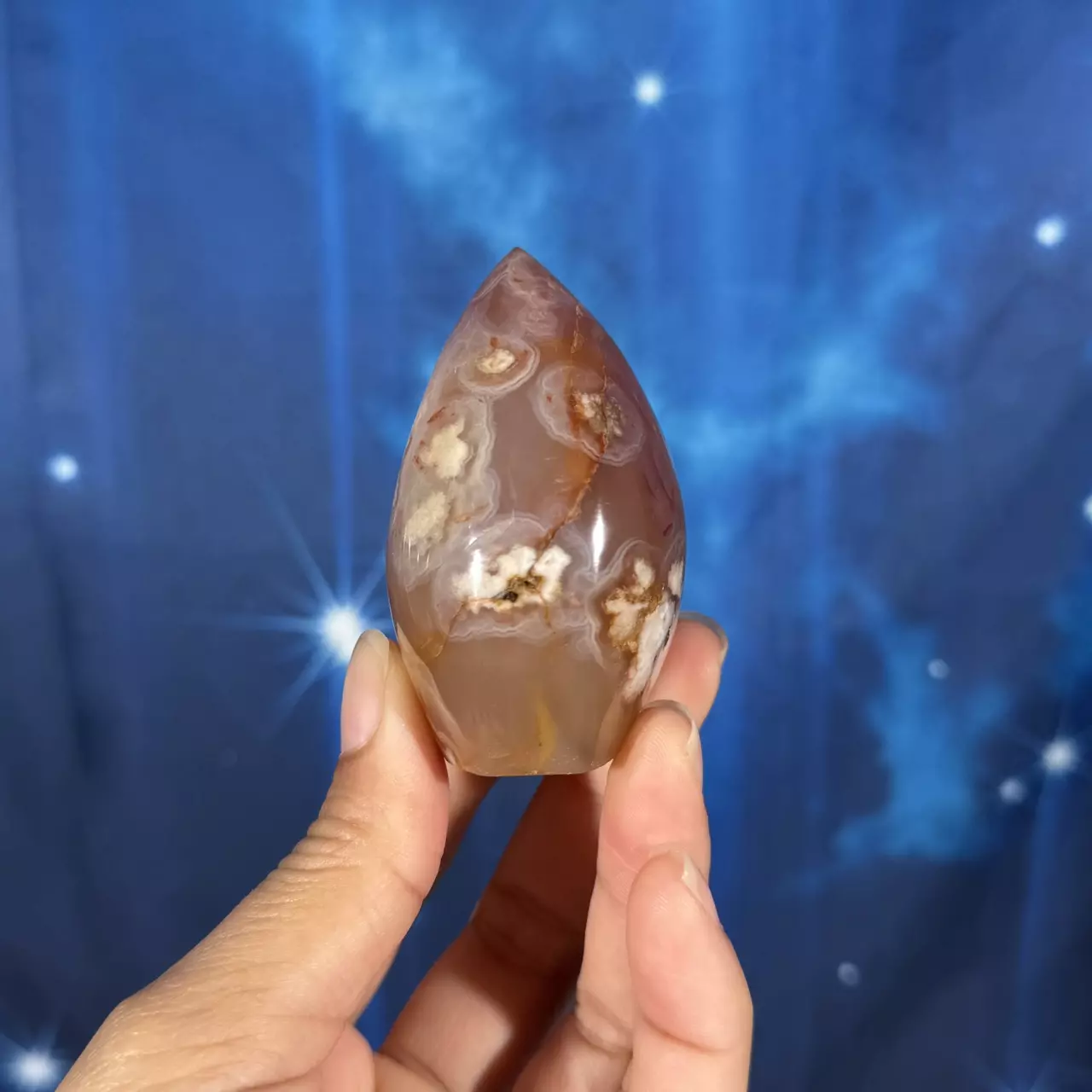 plant/Flower Agate free form- 18q-1