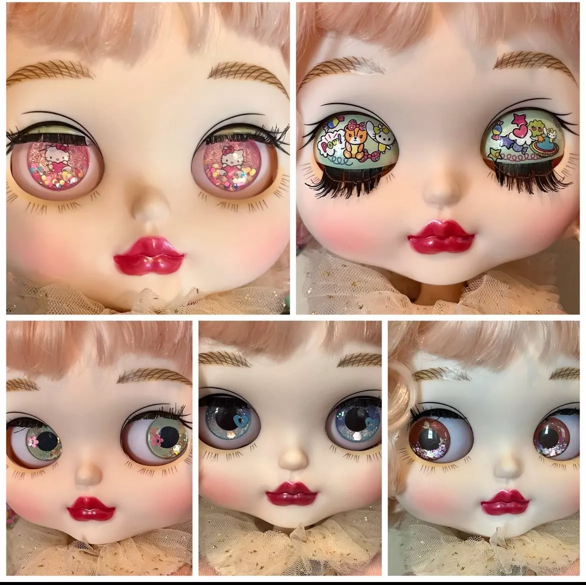 plant/Hello Kitty custom Blythe doll sparkling eyes-0