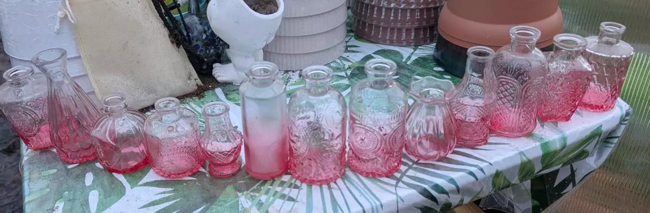 plant/Pink Ombre Glass Prop Vases-1