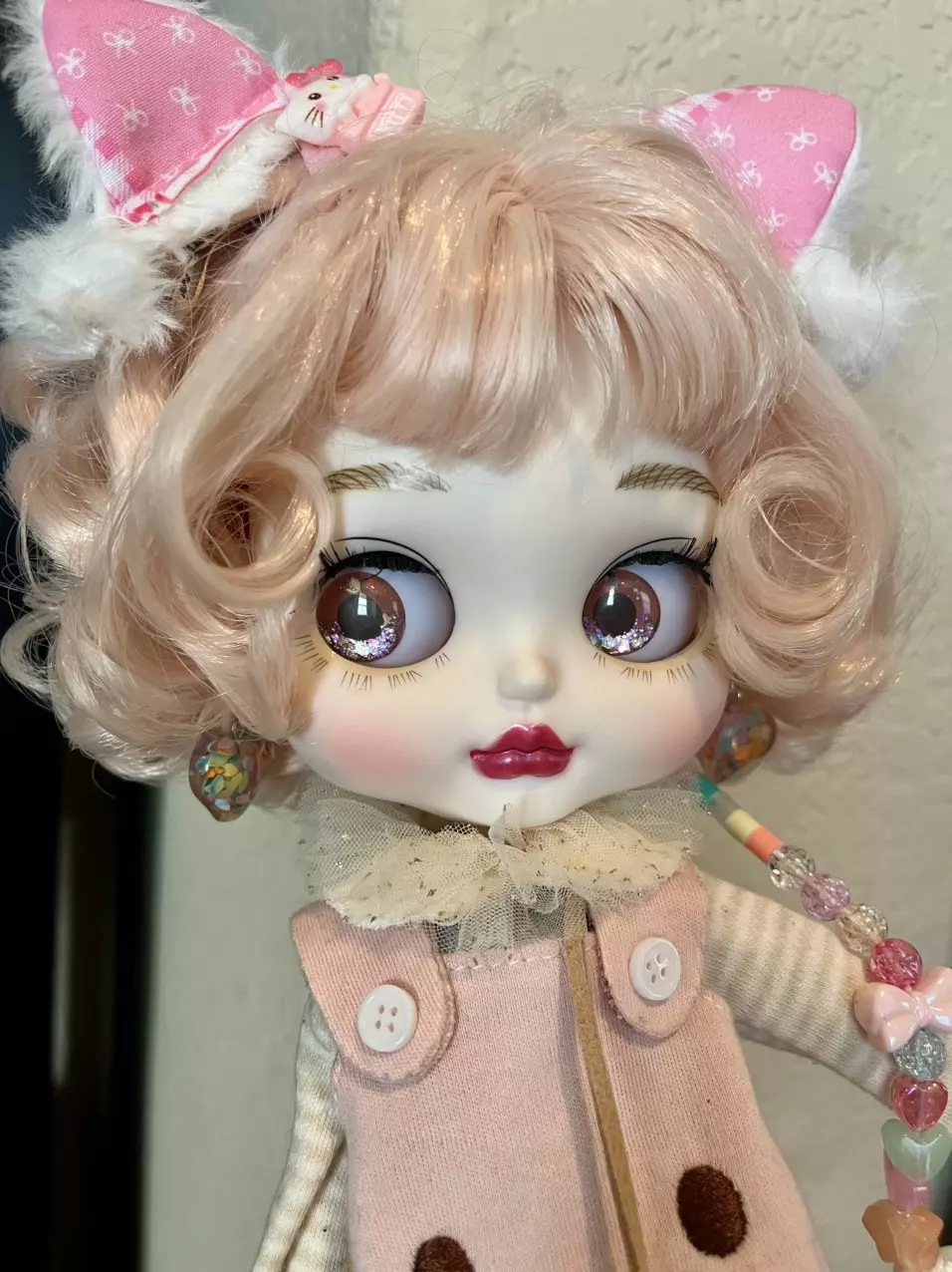plant/Hello Kitty custom Blythe doll sparkling eyes-6