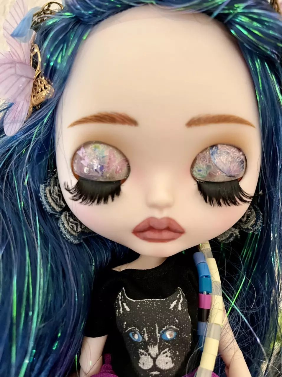 plant/Butterfly garden fairy custom blythe doll-5