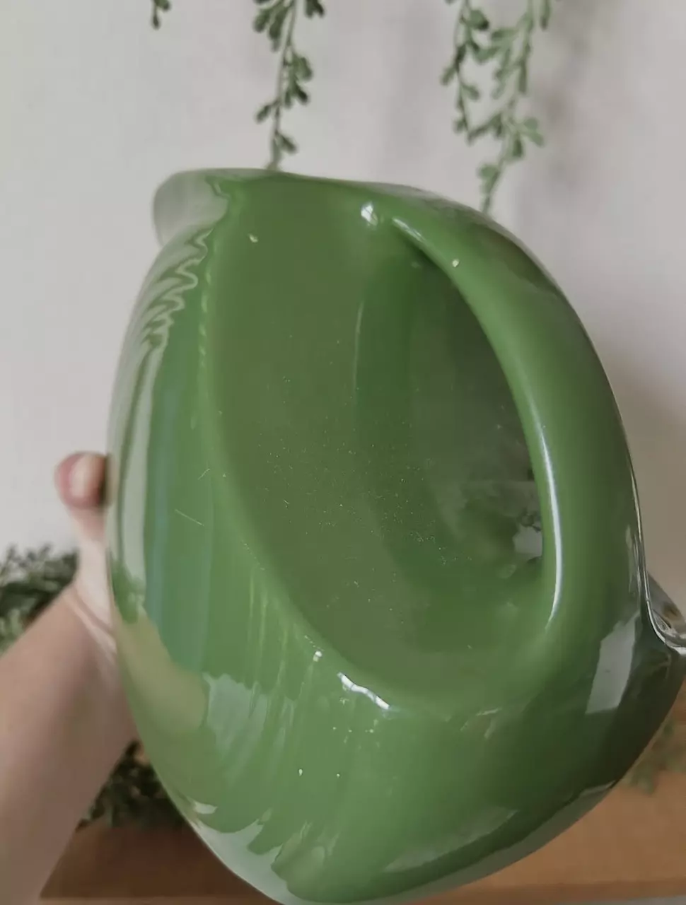 plant/Vintage Fiesta Forest Green Large Disk Pitcher. In great condition-3