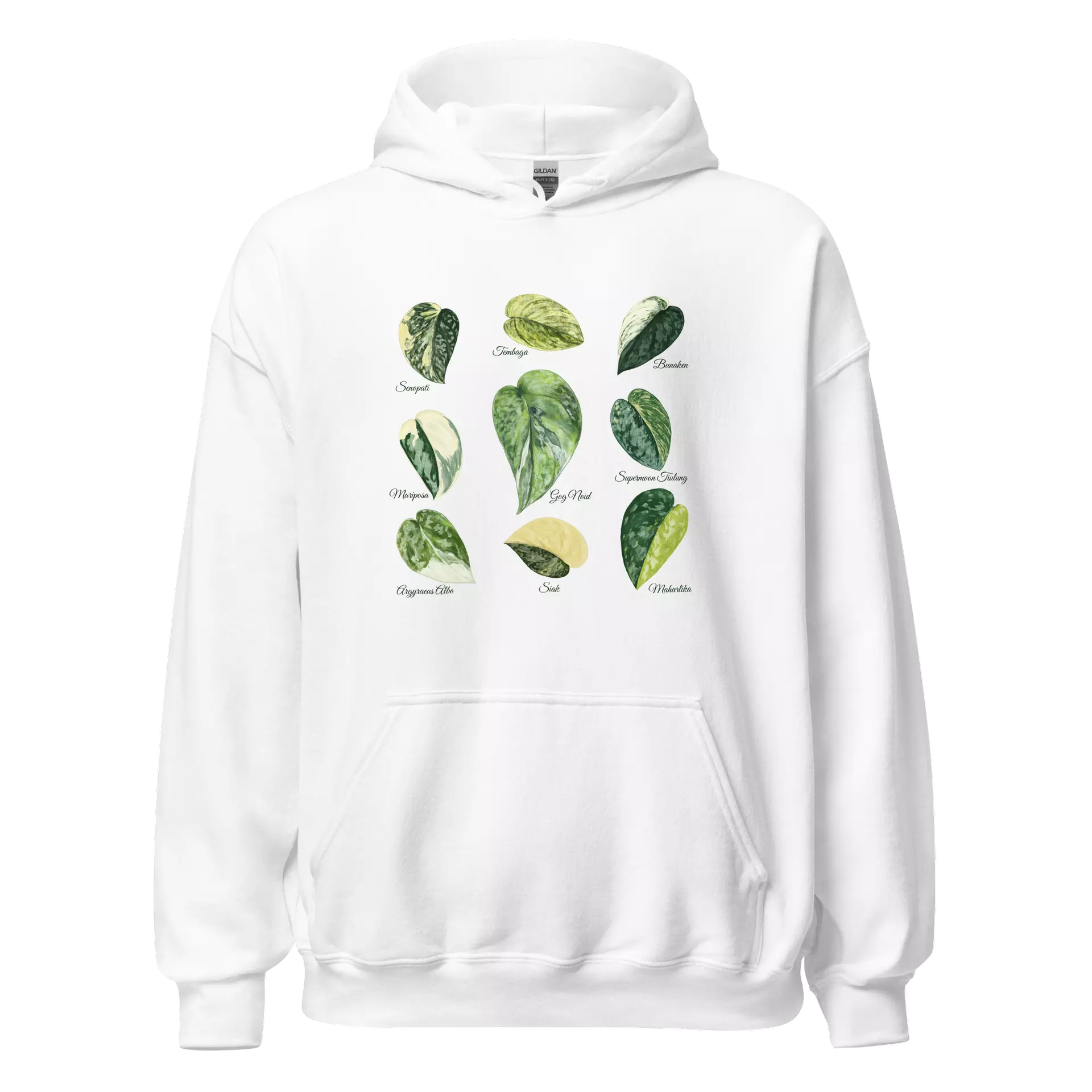 plant/RARE Scindapsus Collection Unisex Hoodie - White-0
