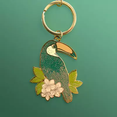 plant/Toucan Enamel Keychain-0-thumbnail