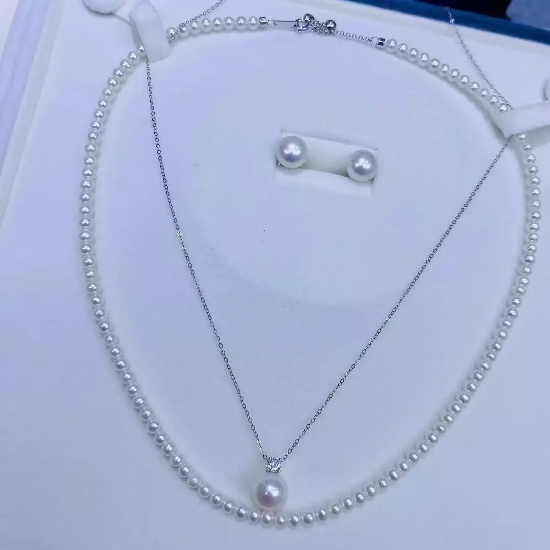 plant/Pearl jewelry set-1