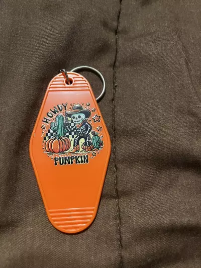 plant/“Howdy, Pumpkin” orange Motel Keychain 👻🎃-3-thumbnail