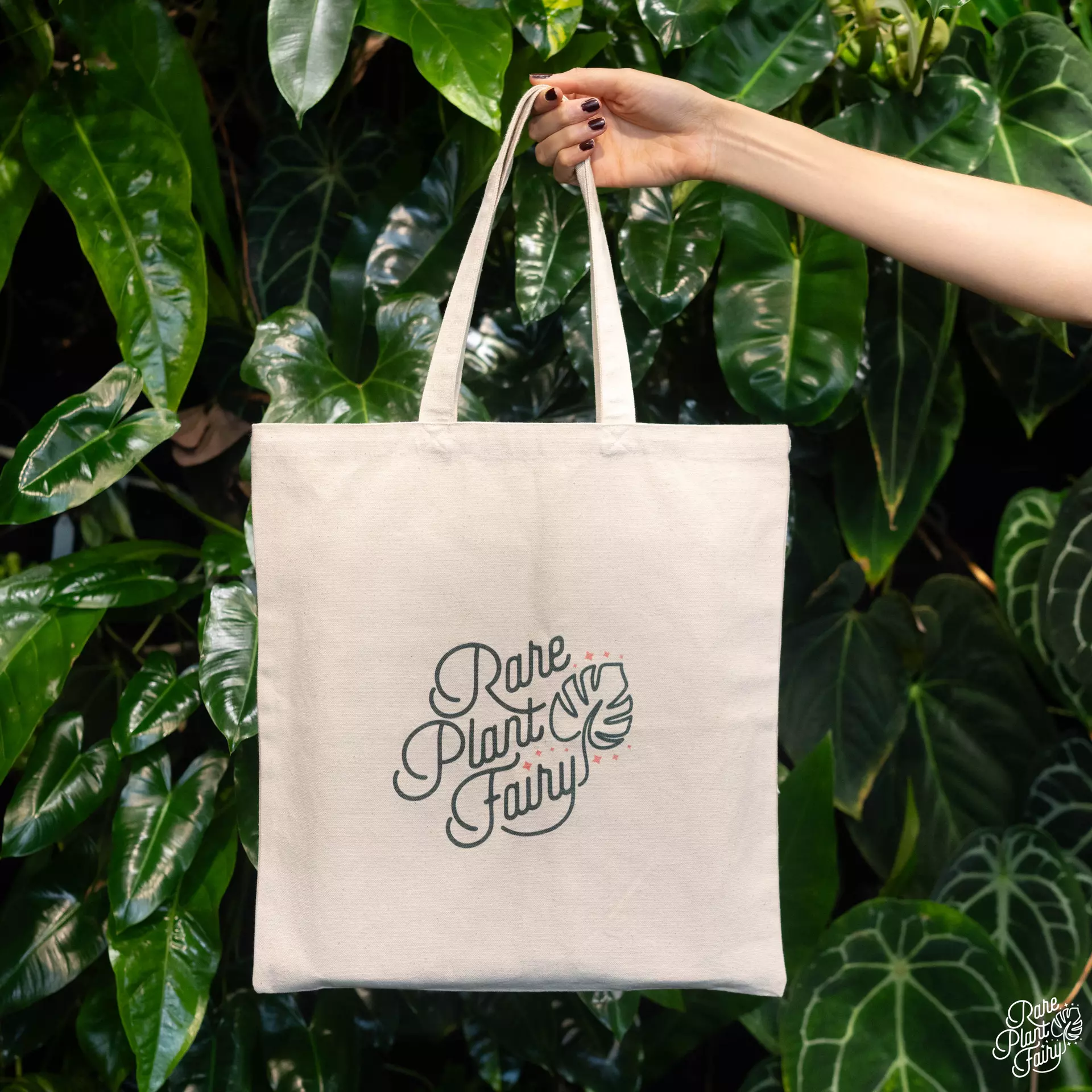 plant/Rare Plant Fairy® Canvas Tote Bag (Canvas White)-0