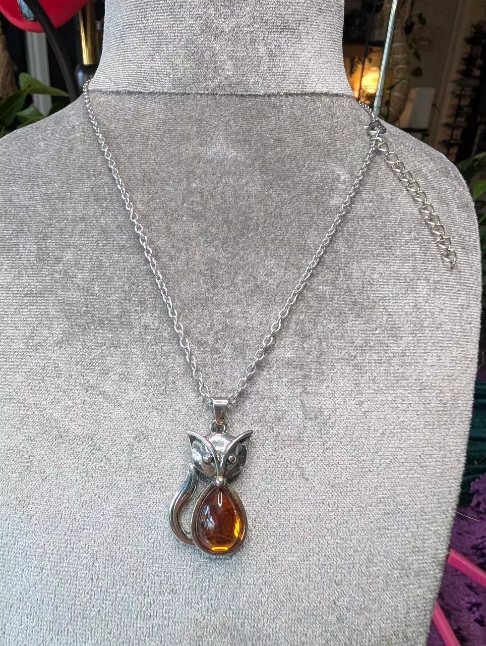 plant/#121 amber fox necklace-0