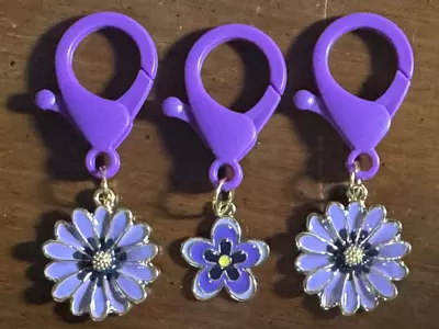 plant/Purple flower stitch markers-0-thumbnail