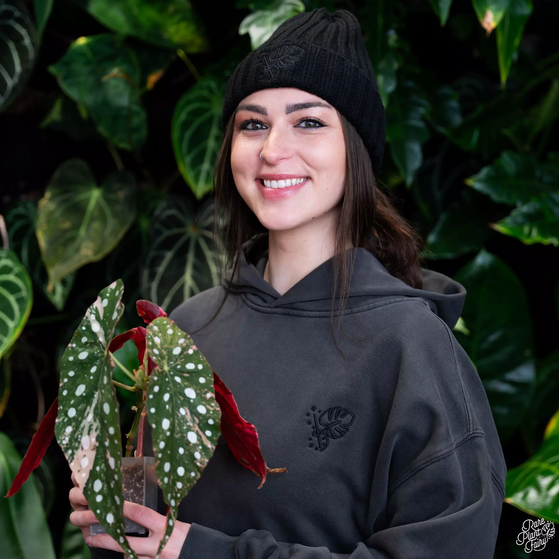 plant/Rare Plant Fairy ® Sustainable Hoodie In Faded Black-0