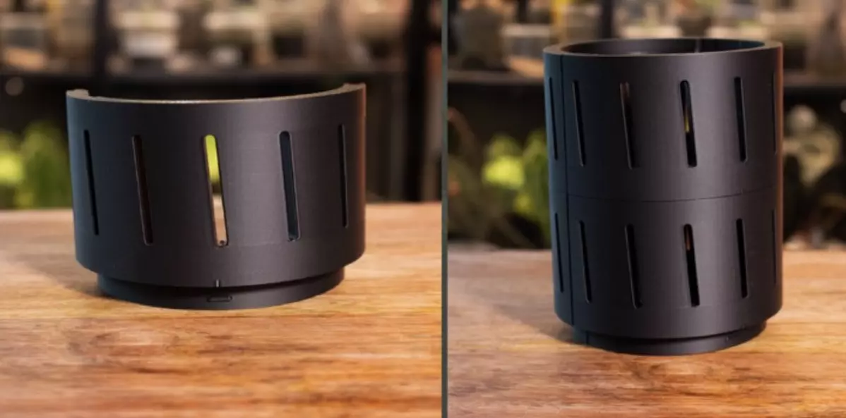 free_shipping/3D 4” Printed Pot Collars from Rooted at the Peaks in Black-0