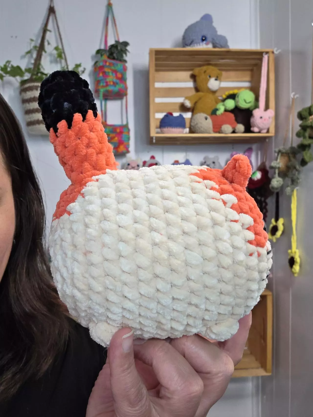 plant/Calico Cat Loaf cat handmade Crochet plushie-1