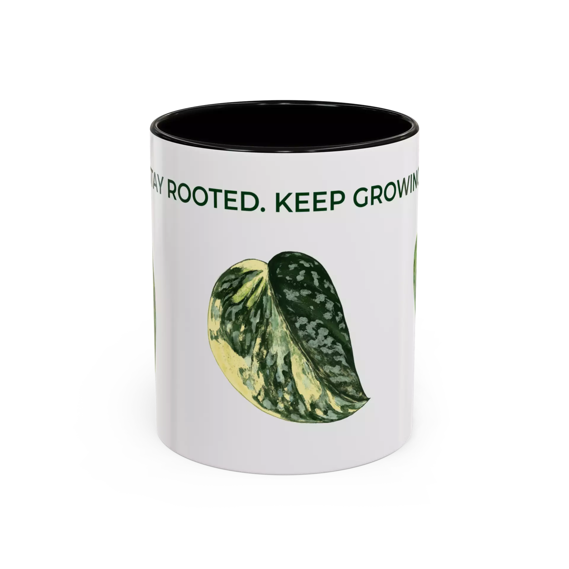 plant/Stay Rooted. Keep Growing Mug - BLACK-0