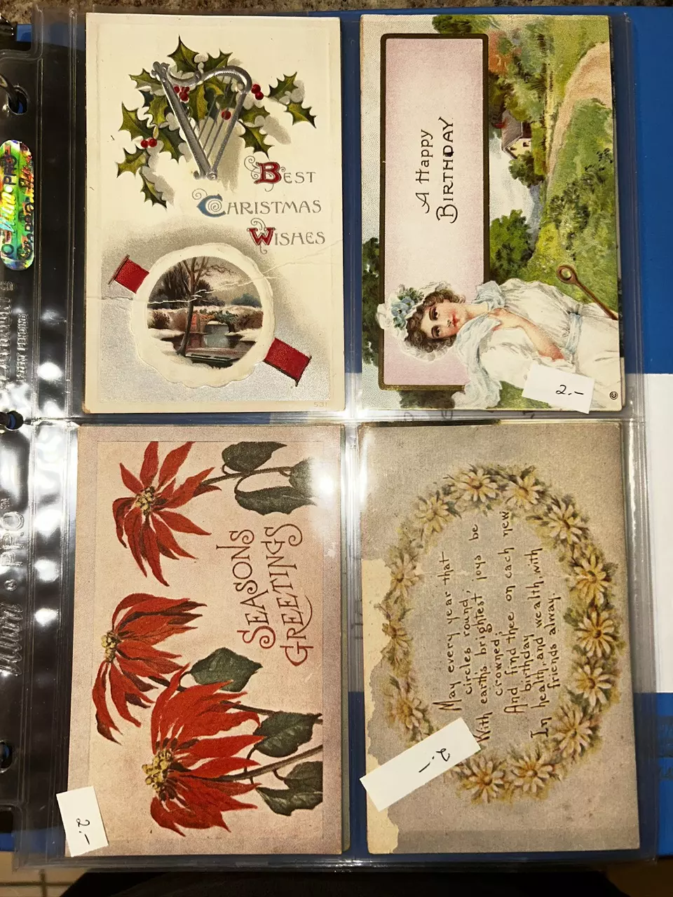 free_shipping/Hand Selected Antique Holiday Postcard - Landscape Orientation-0