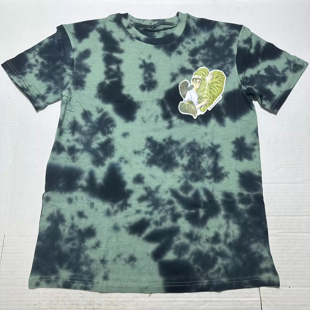plant/2XL Green Papa Tie Dye Tee-0