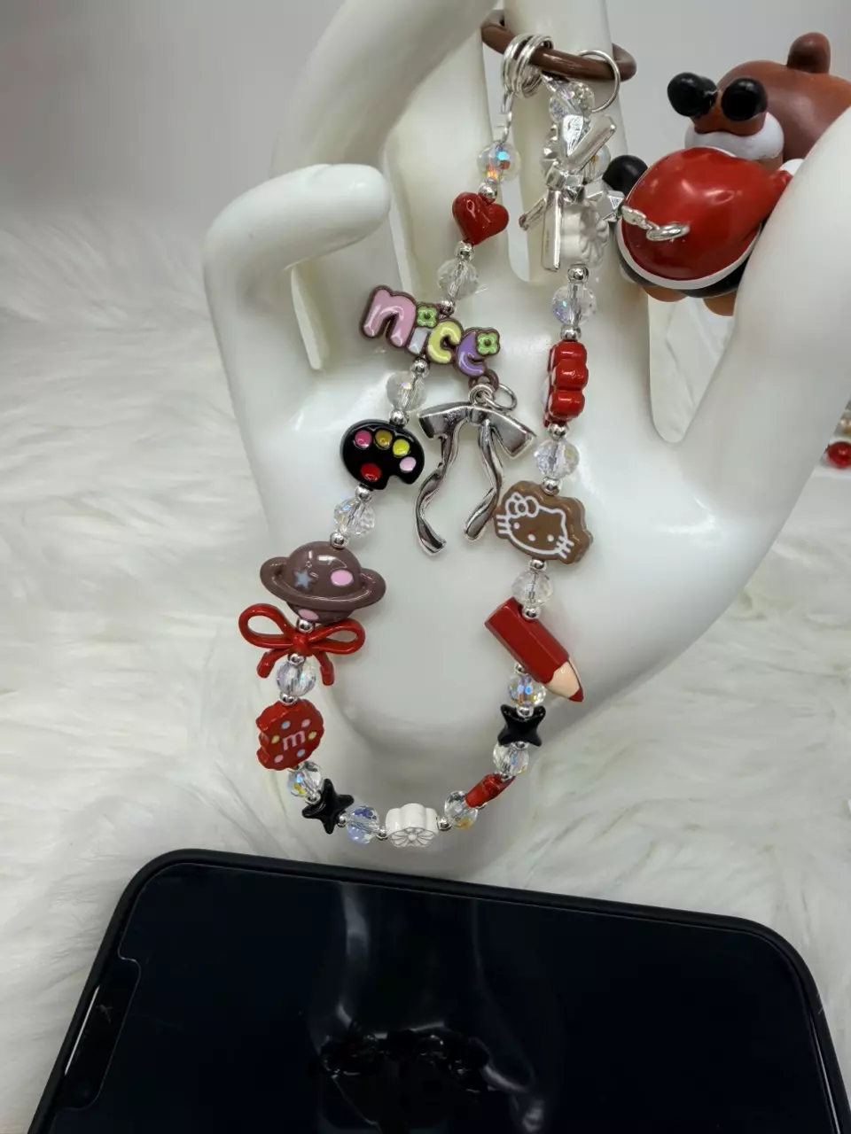 plant/Handmade Custom Pop Mart Crybaby Christmas Phone Charm/Bag Charm-1