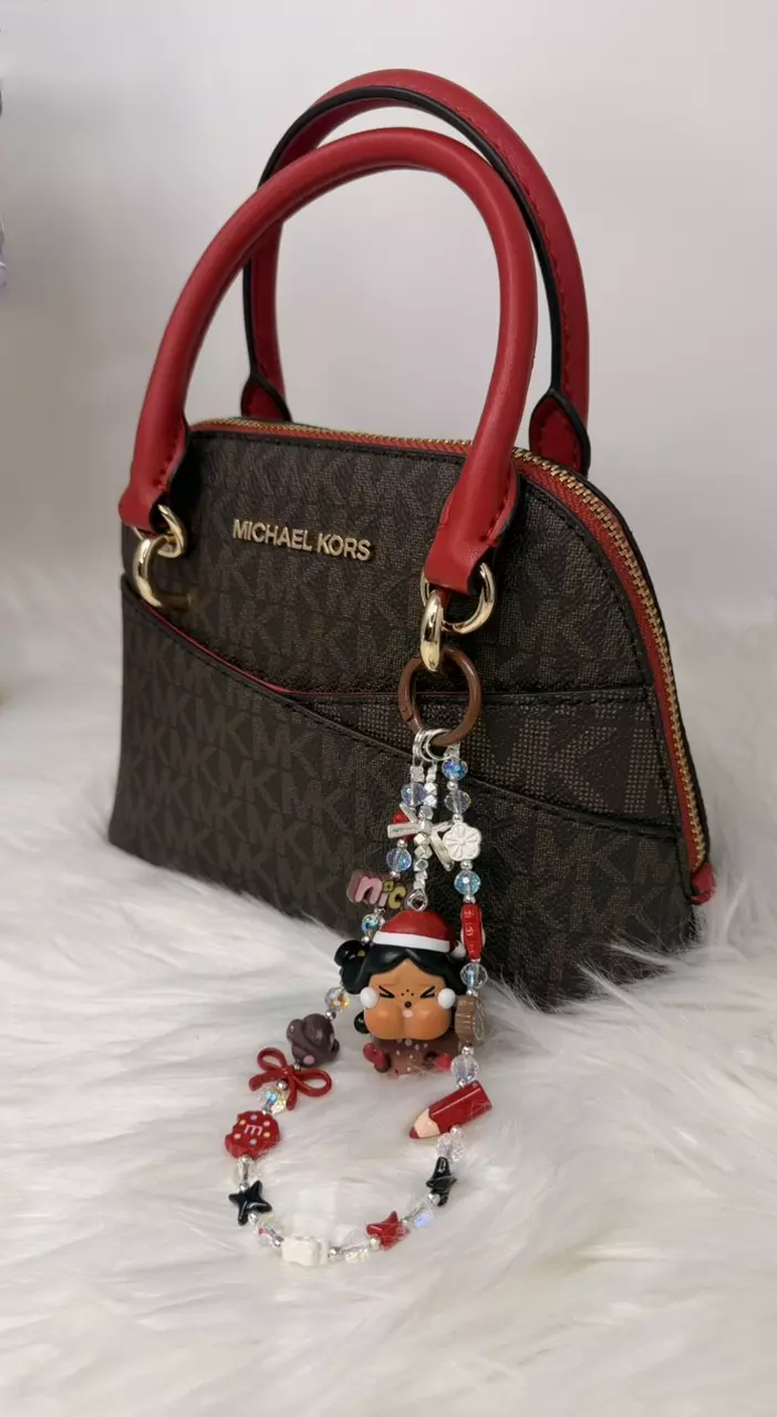 plant/Handmade Custom Pop Mart Crybaby Christmas Phone Charm/Bag Charm-7