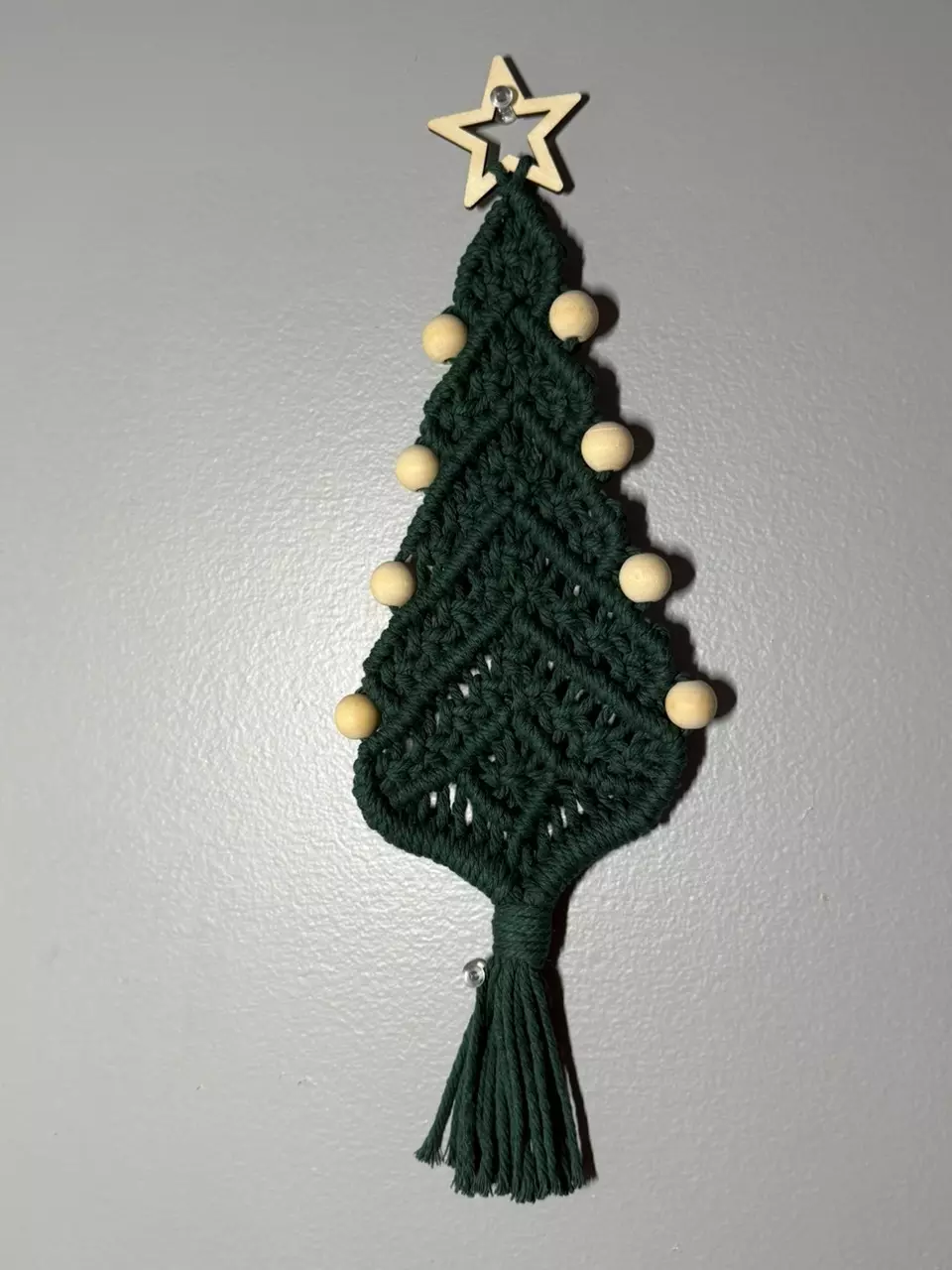 plant/Forest Green Christmas Tree Macrame-0