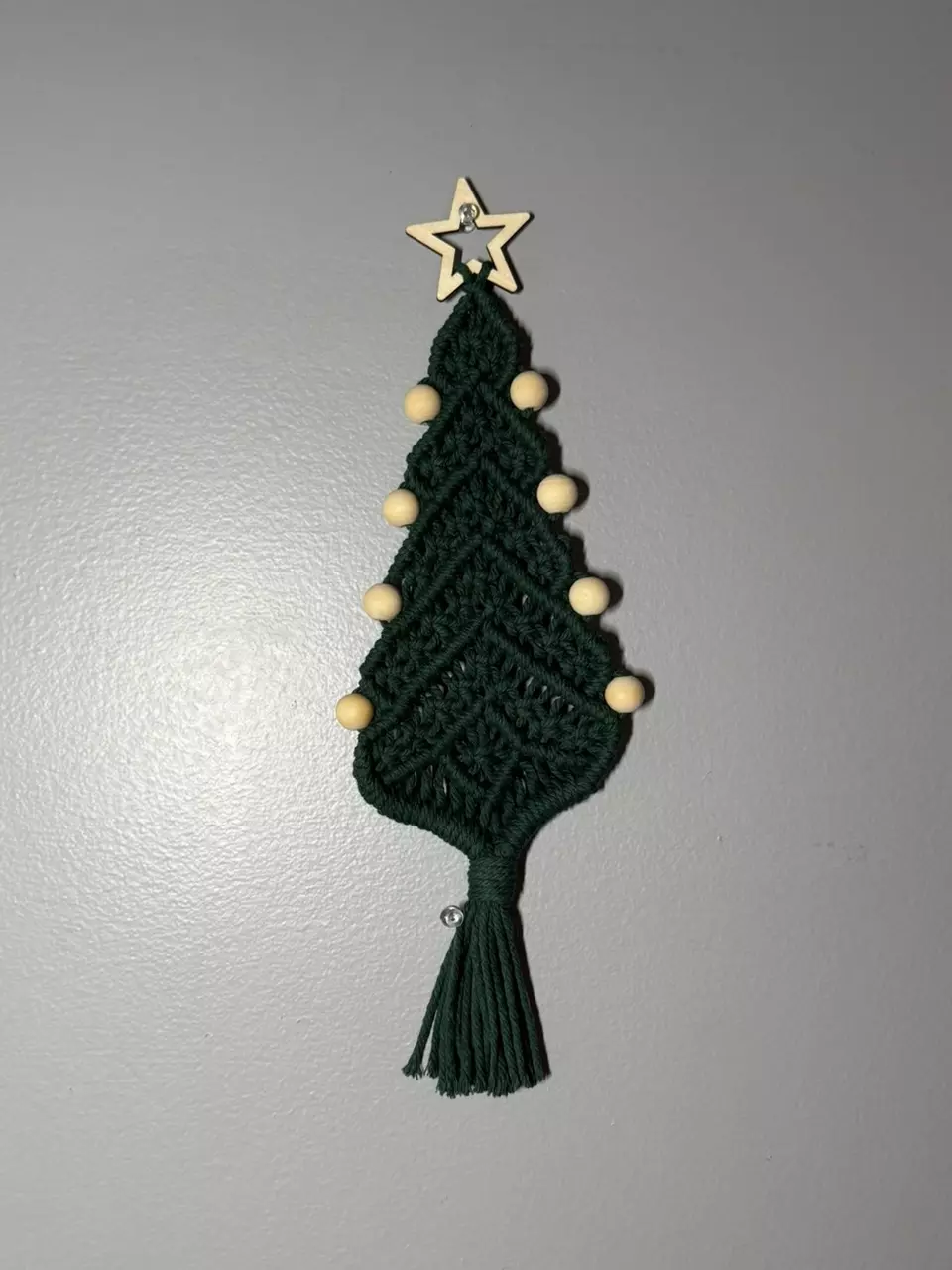plant/Forest Green Christmas Tree Macrame-1