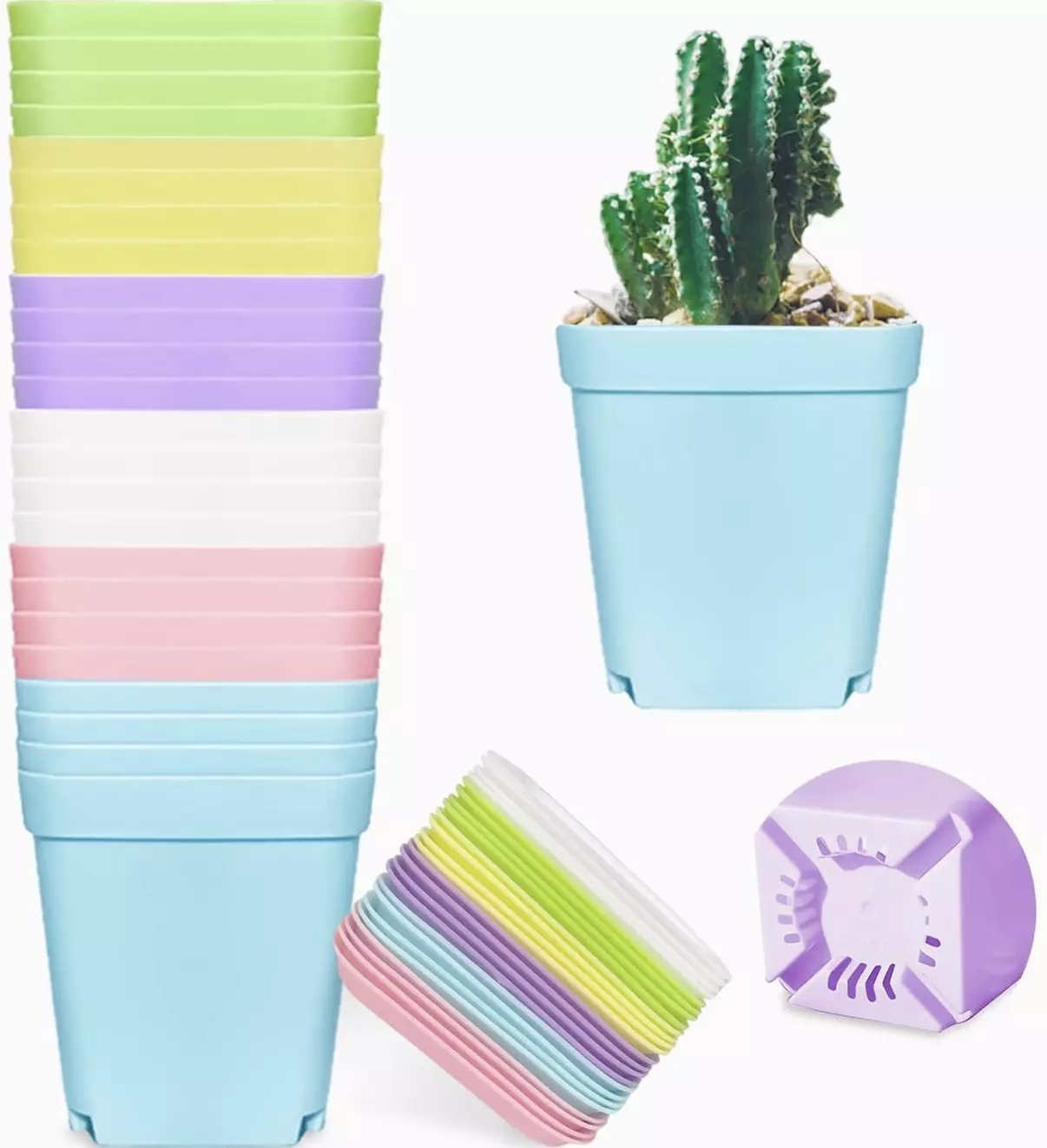 free_shipping/3” Plastic Pot w/ Tray-0