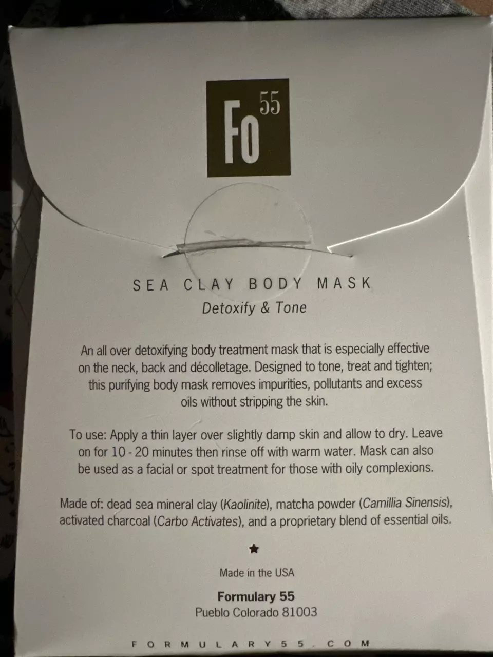 plant/Formulary 55 Sea Clay Body Mask – Detox & Tone (New)-1