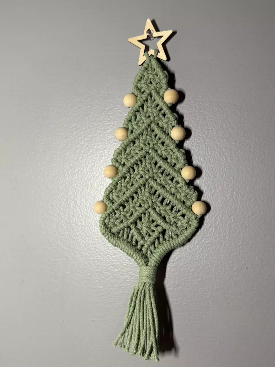plant/Sage Green Christmas Tree Macrame-1