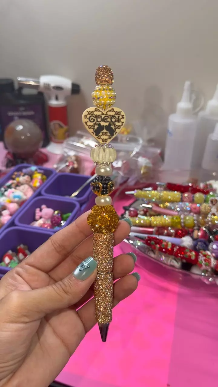 plant/All bling designer pen with extension ❤️-1