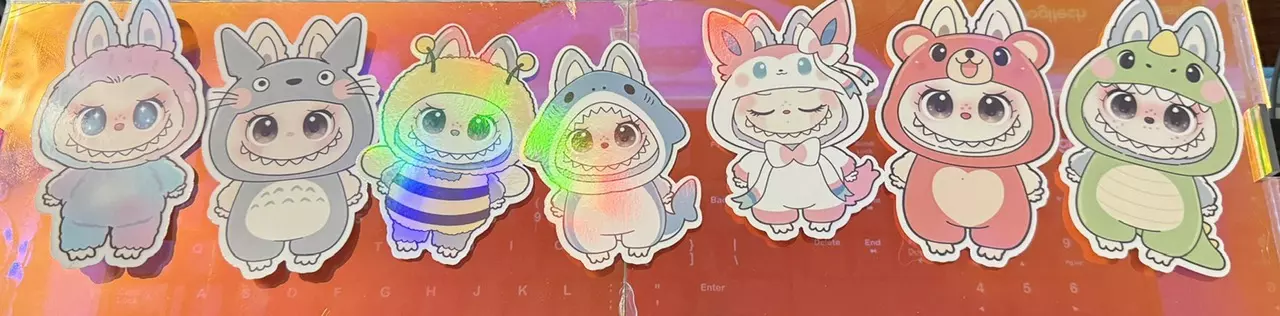 plant/Labubu Costume Sticker Pack-0