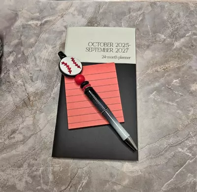plant/Baseball Beaded Pen & Planner Set-1-thumbnail