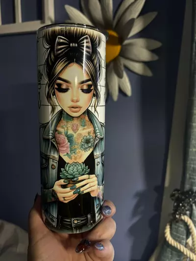 plant/Plant Lady 20oz stainless steel double walled  sublimated tumbler.-1-thumbnail