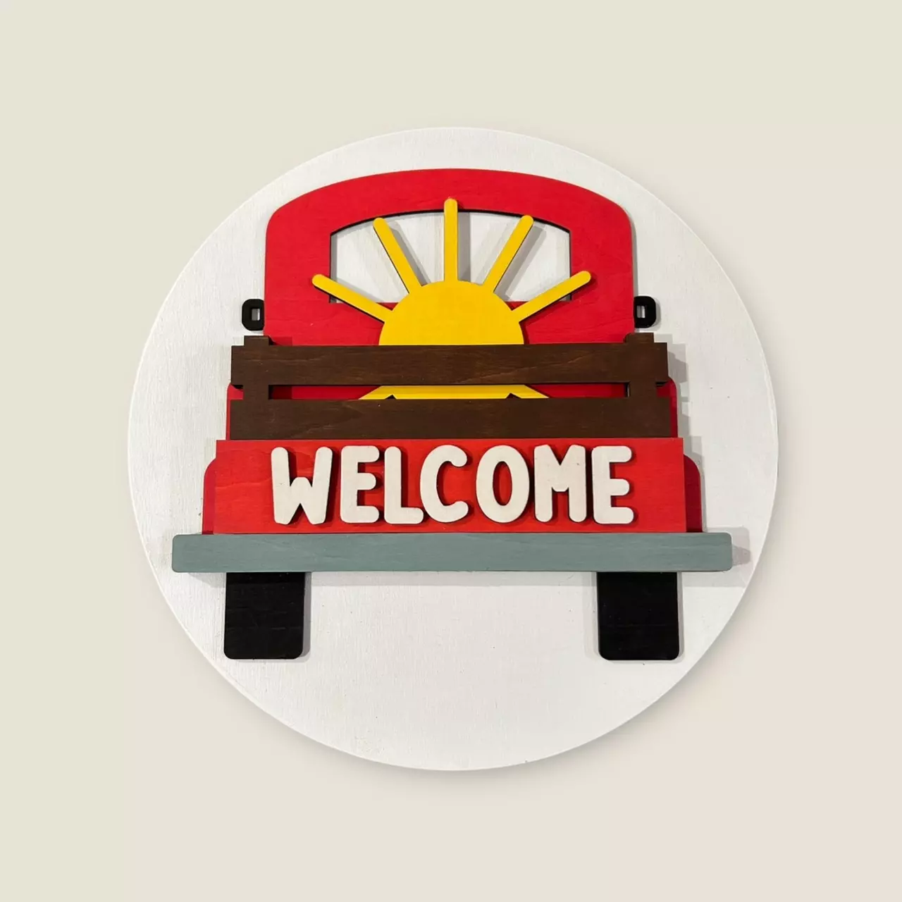 plant/Red Truck Interchangeable Door Hanger/sign-5