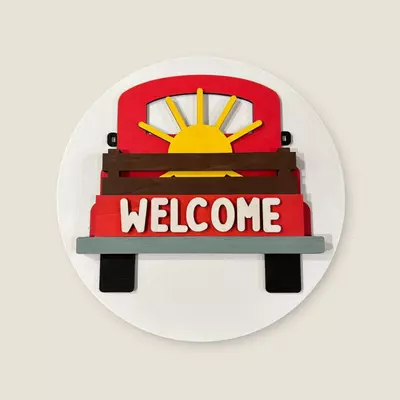 plant/Red Truck Interchangeable Door Hanger/sign-5-thumbnail
