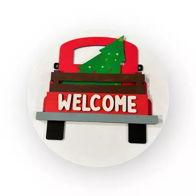 plant/Red Truck Interchangeable Door Hanger/sign-1-thumbnail