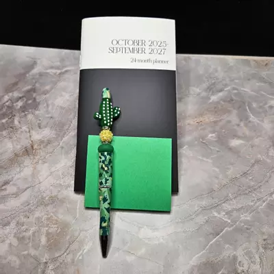 plant/Cammo Cactus Beaded Pen & Planner Set-1-thumbnail