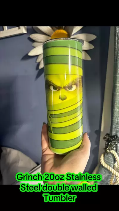 plant/Grinch 20oz stainless steel double walled  sublimated tumbler-0-thumbnail