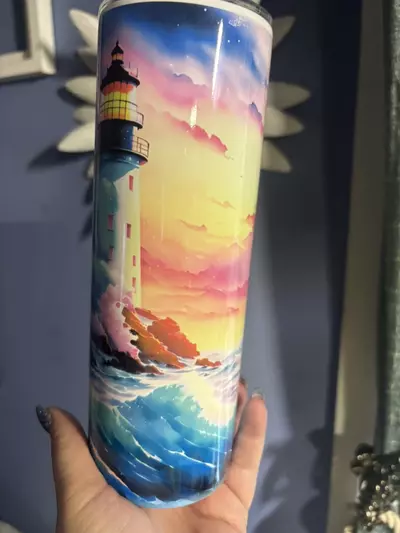 plant/Lighthouse 20oz stainless steel double walled  sublimated tumbler.-3-thumbnail