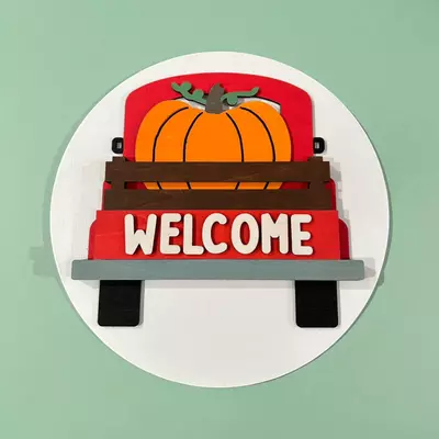 plant/Red Truck Interchangeable Door Hanger/sign-2-thumbnail