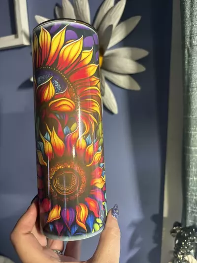 plant/Sunflower 20oz stainless steel double walled  sublimated tumbler.-1-thumbnail