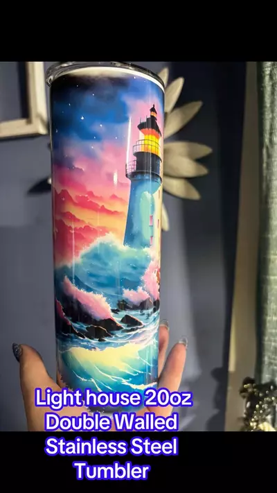plant/Lighthouse 20oz stainless steel double walled  sublimated tumbler.-0-thumbnail