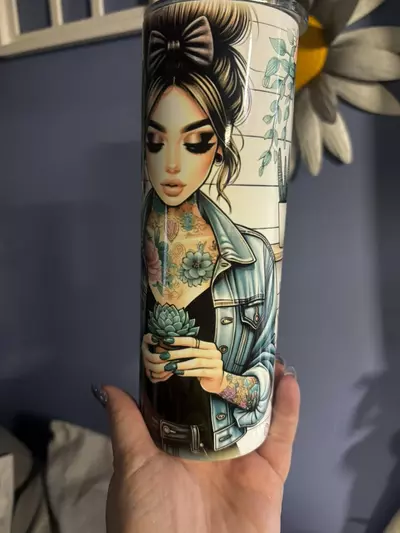 plant/Plant Lady 20oz stainless steel double walled  sublimated tumbler.-3-thumbnail