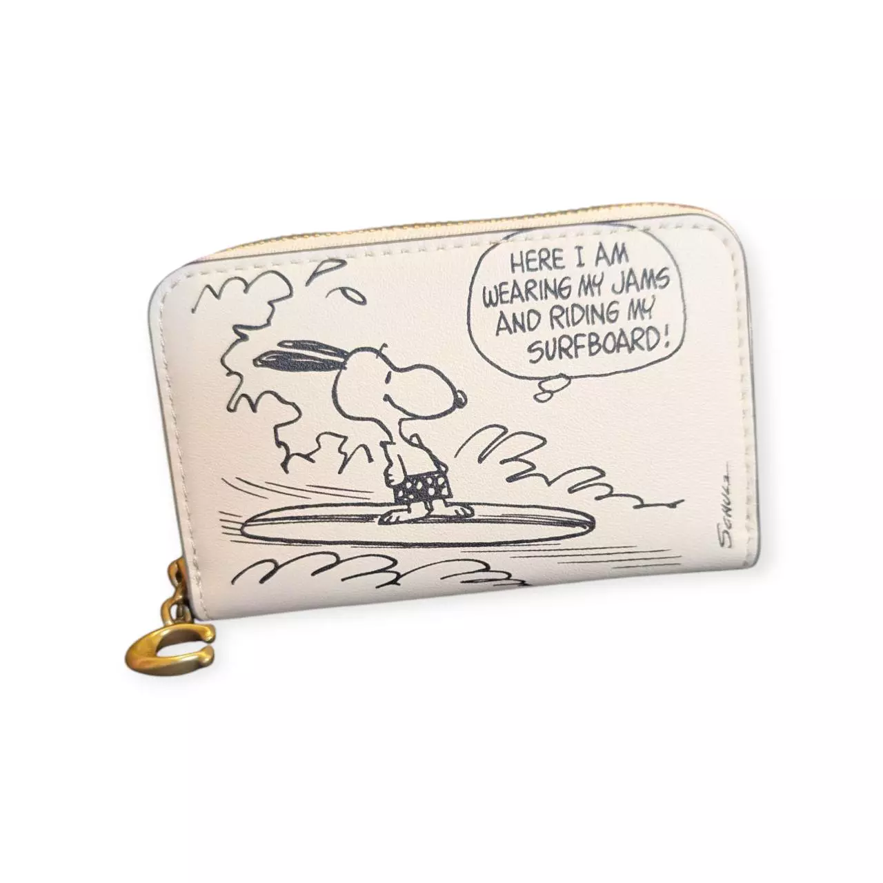 plant/Coach X Peanuts Snoopy Surfing Card Wallet-0