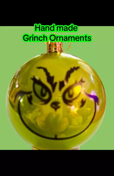 plant/New handmade Grinch shatterproof 3“ ornament-0-thumbnail
