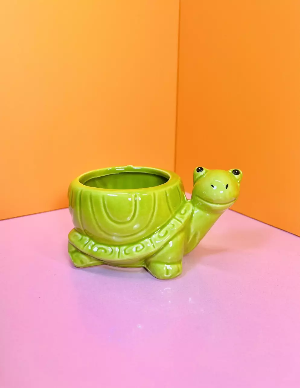 plant/Mini Ceramic Turtle Cache Pot | Green-0