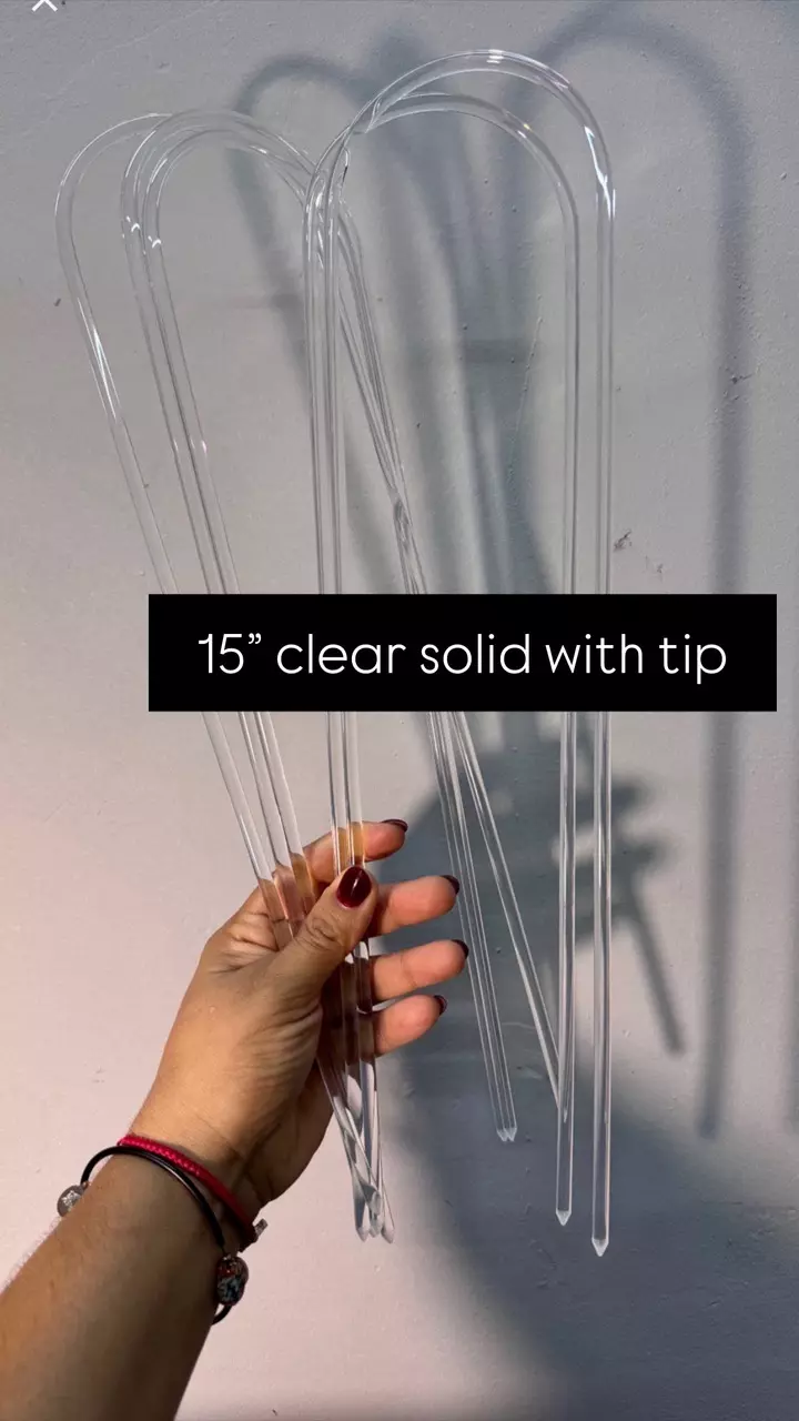 free_shipping/15” 5 pk trellis solid acrylic pointy tip (ADD ON)-0