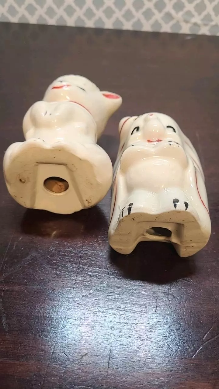 plant/Vintage Lamb And Elephant 4.5" Salt & Pepper Shakers-3