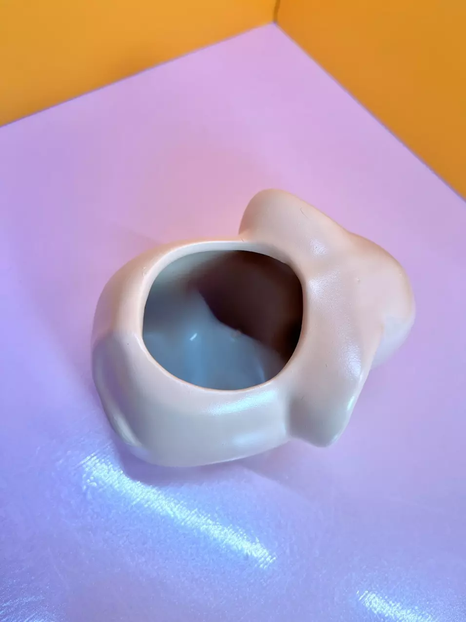 plant/Mini Ceramic Elephant Cache Pot | Fuzzy Peach-5