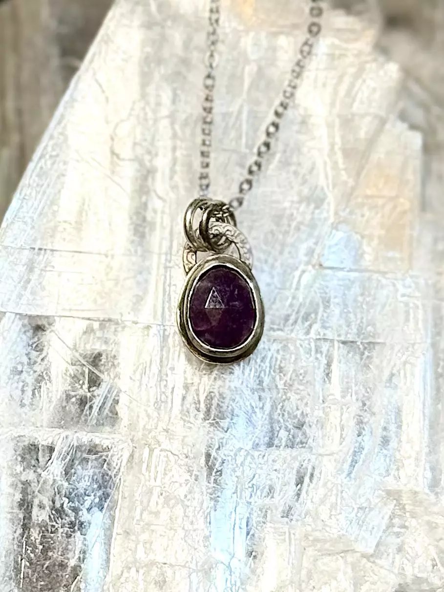 plant/Lepidolite pendant-0